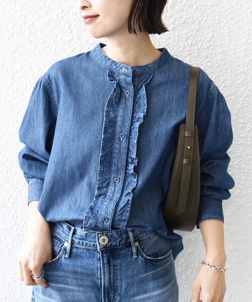 SHIPS（シップス） ブラウス シャツ 「WEB限定」「洗濯機可能」ライト