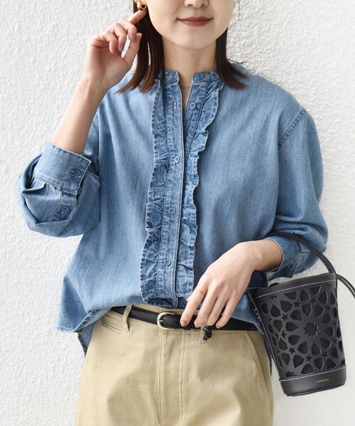 SHIPS（シップス） ブラウス シャツ 「WEB限定」「洗濯機可能」ライト