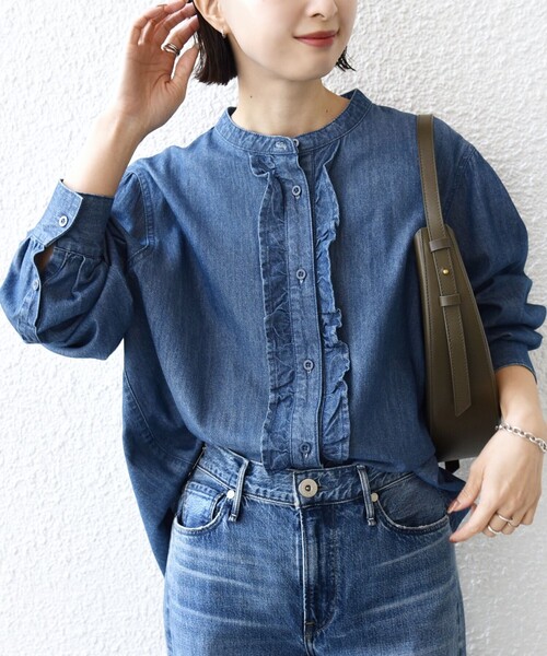 SHIPS（シップス） ブラウス シャツ 「WEB限定」「洗濯機可能」ライト