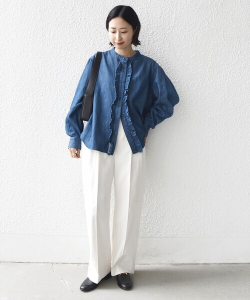 SHIPS（シップス） ブラウス シャツ 「WEB限定」「洗濯機可能」ライト