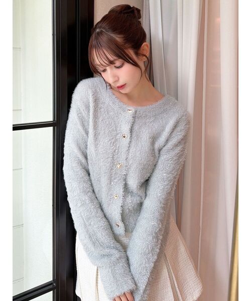 上品 シャギーカーディガン グレージュ classicalelf（クラシカルエルフ）の「表情豊かな上品 ニット。 2way