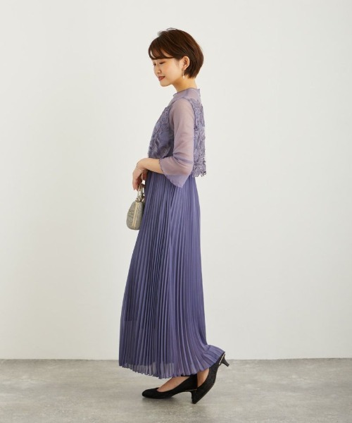 「Dorry Doll」 7分袖ワンピース M ダークカーキ レディース_画像3