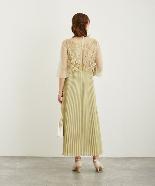 「Dorry Doll」 7分袖ワンピース M ダークカーキ レディース_画像7