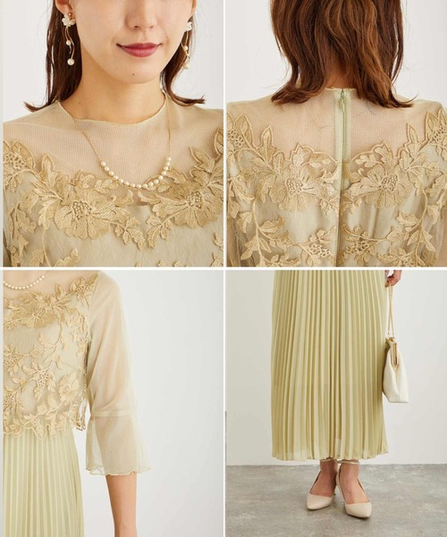 「Dorry Doll」 7分袖ワンピース M ダークカーキ レディース_画像8