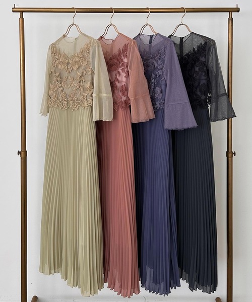 「Dorry Doll」 7分袖ワンピース M ダークカーキ レディース_画像9