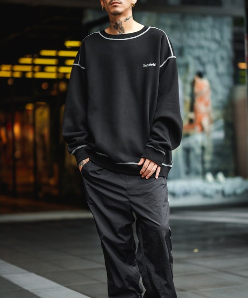 「Subciety」 スウェットカットソー X-LARGE パープル メンズ_画像7