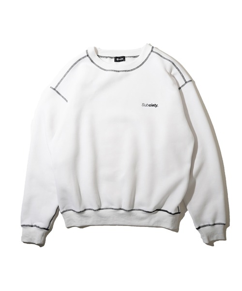 「Subciety」 スウェットカットソー X-LARGE パープル メンズ_画像8