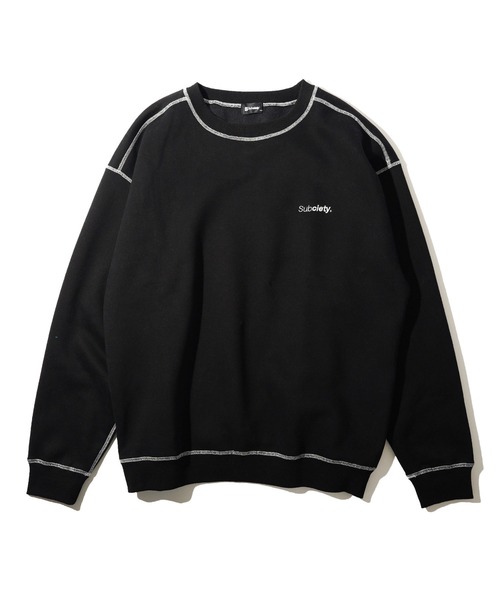 「Subciety」 スウェットカットソー X-LARGE パープル メンズ_画像9
