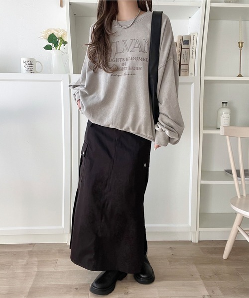 「classicalelf」 スウェットカットソー LARGE ブラウン レディース_画像7