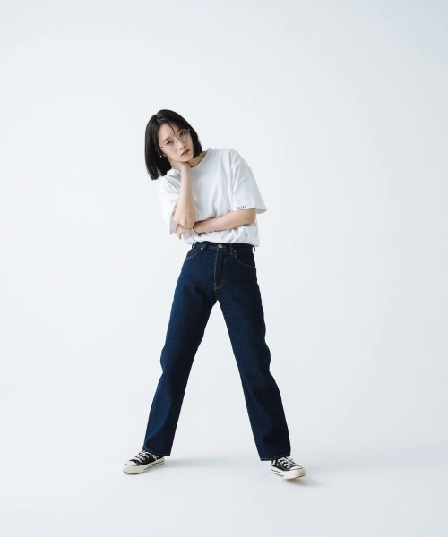 「oblekt」 デニムパンツ LARGE グレー レディース_画像4