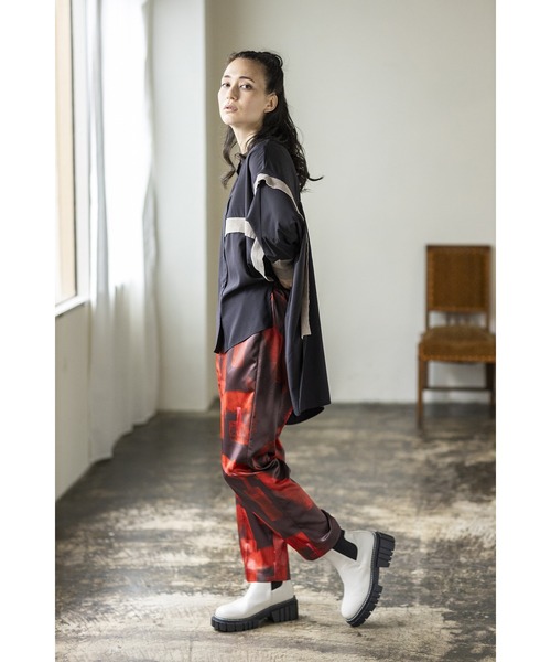 「OSMOSIS」 長袖ブラウス ONE SIZE ブルーグリーン レディース_画像4