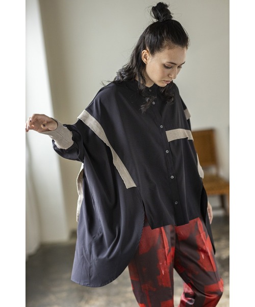 「OSMOSIS」 長袖ブラウス ONE SIZE ブルーグリーン レディース_画像5