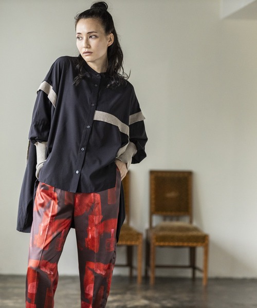 「OSMOSIS」 長袖ブラウス ONE SIZE ブルーグリーン レディース_画像8