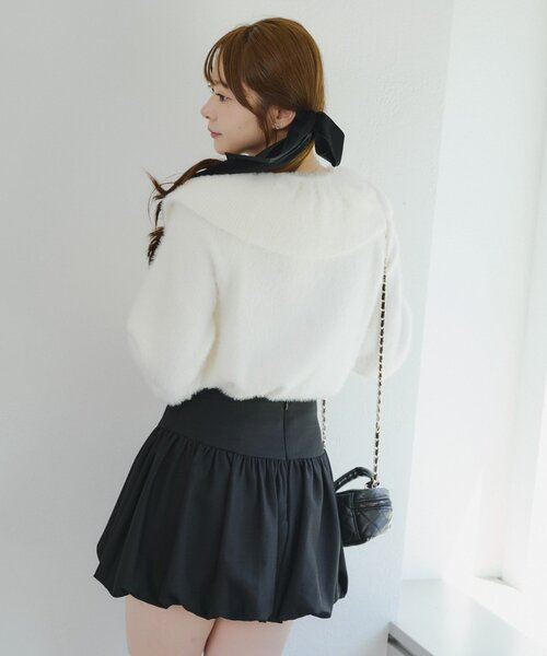 「continuer de NICE CLAUP」 長袖ニット FREE ブラック レディース_画像5