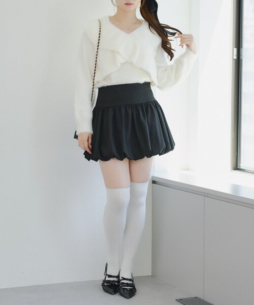 「continuer de NICE CLAUP」 長袖ニット FREE ブラック レディース_画像7