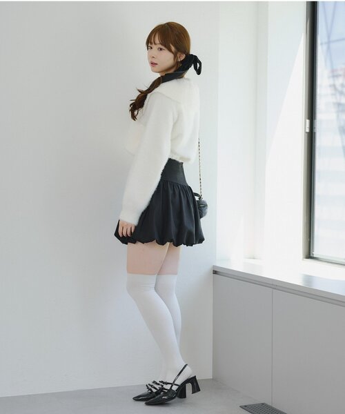 「continuer de NICE CLAUP」 長袖ニット FREE ブラック レディース_画像8