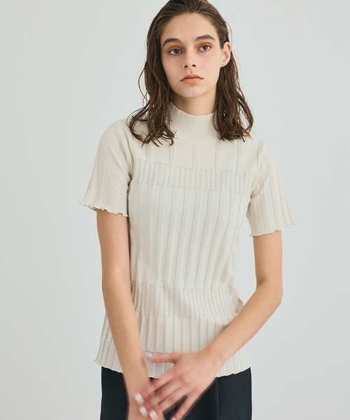 「UNITED TOKYO」 半袖ニット FREE グリーン レディース_画像7