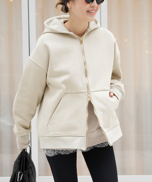 ドゥーズィエムクラス CALUX HOODIE M キャラクス ワッフル CALUX（キャラクス） パーカー フーディー レディース : ZOZOTOWN