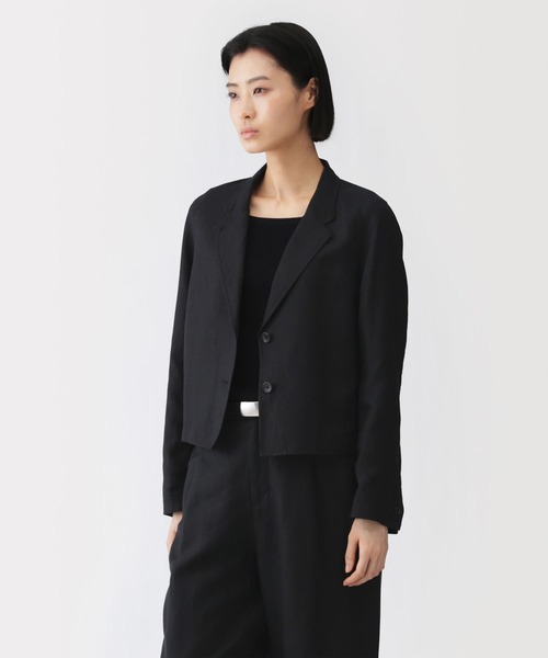 MUJI Labo コート アウター 「MUJI Labo」婦人 リネンリヨセルショート