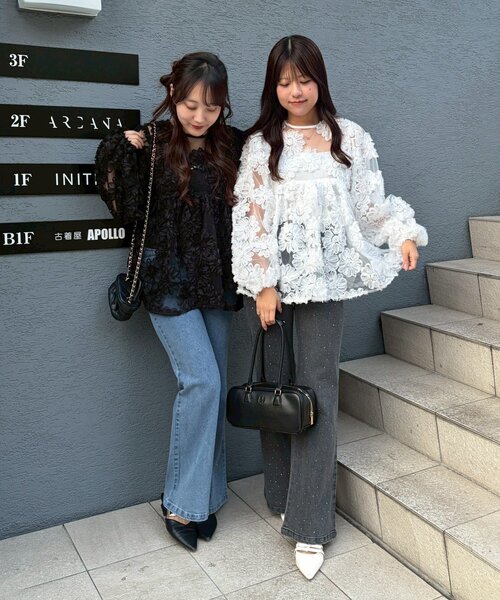 continuer de NICE CLAUP ジーンズ デニム デニムパンツ 「動くたび