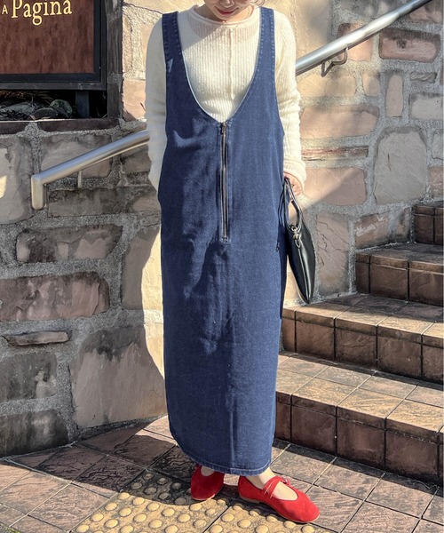 Cura Closet ジャンパースカート 「loverara.loverara コラボ」デニム