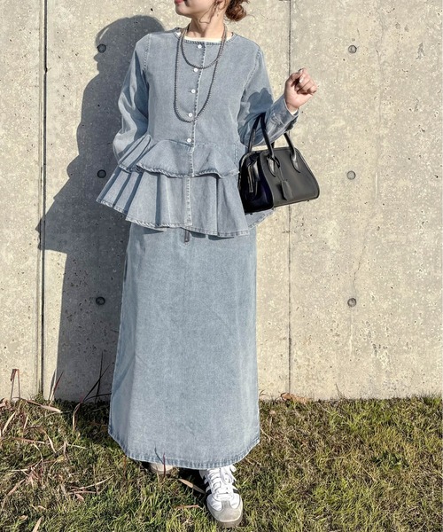 Cura Closet ジャンパースカート 「loverara.loverara コラボ」デニム