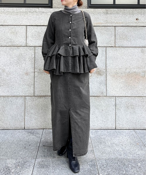 Cura Closet ジャンパースカート 「loverara.loverara コラボ」デニム