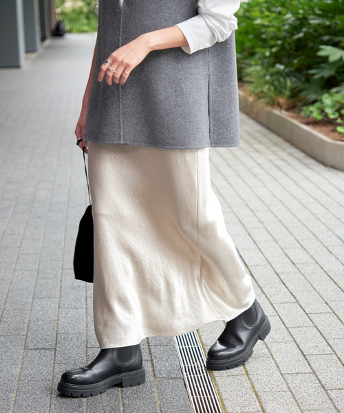 「Spick \u0026 Span」 ロングスカート 36 グレー レディースの画像