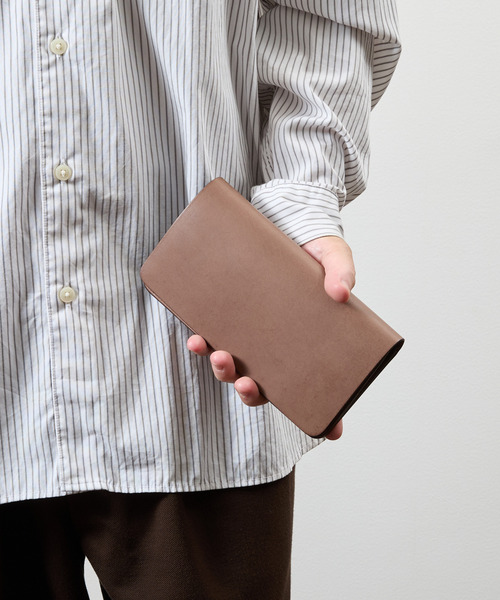 新品✨SLOW スロウ　レザー　ロングウォレット　ブラウン　長財布　被せ　茶色 SLOW 長財布 財布 スロウ / PECOS-long wallet- イタリアンタンニング