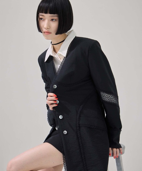 FETICO(フェティコ) ジャケット ノーカラージャケット レディース FETICO(フェティコ) ジャケット ノーカラージャケット レディース