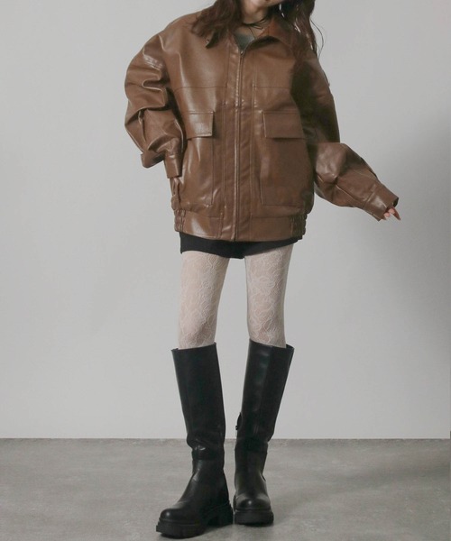 NYLAUS（ナイラス） ブルゾン アウター 「SG」オーバーサイズPUレザー