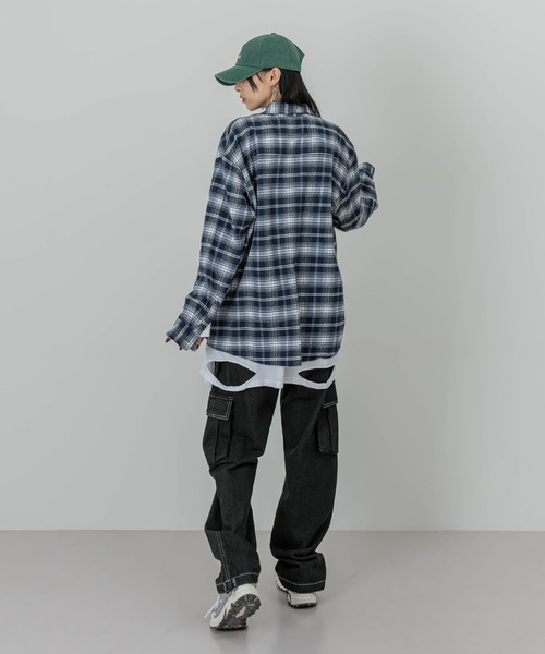 「FOLLOWIN」 カーゴパンツ LARGE ブルー メンズ_画像5