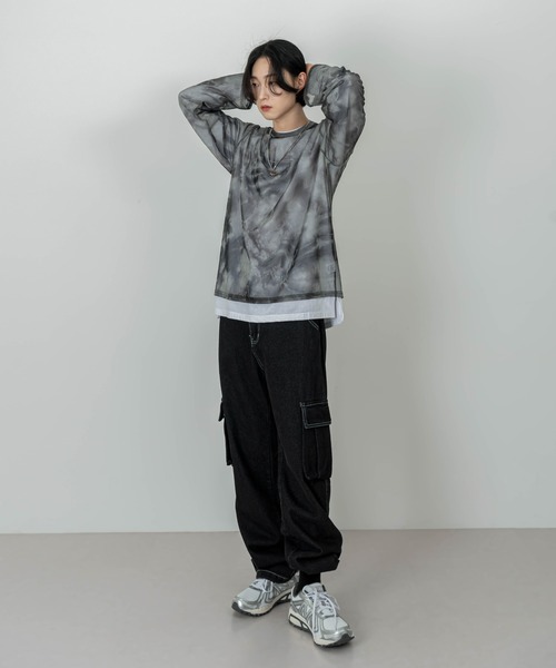 「FOLLOWIN」 カーゴパンツ LARGE ブルー メンズ_画像7