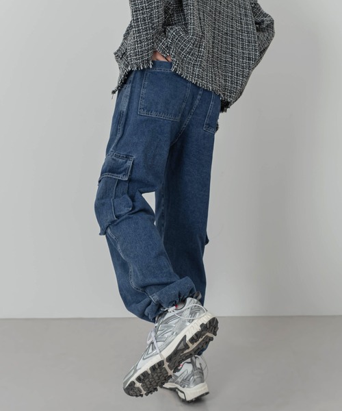 「FOLLOWIN」 カーゴパンツ LARGE ブルー メンズ_画像9