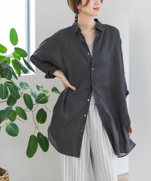 美品 ヤンガニー コットンシャツ・ブラウス ボリュームスリーブコットンシャツブラウス[品番：FNYW0003454]｜FUNNY