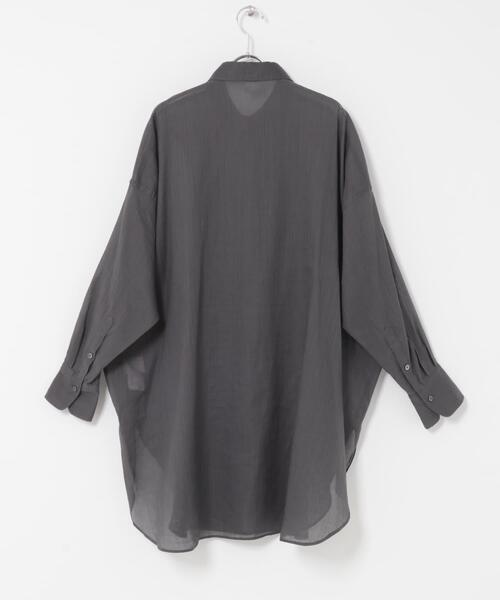 ブラウス シャツ 「WEB/一部店舗限定カラー」ラミーコットンビックシャツ レディースの画像