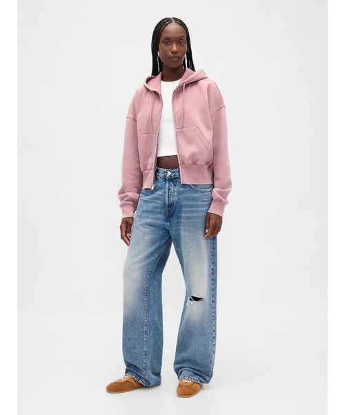 GAP（ギャップ） ジップアップパーカー L ピンク系その他 レディース