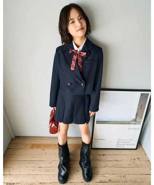「LOVETOXIC」 「KIDS」テーラードジャケット - ライトグレー キッズ_画像2