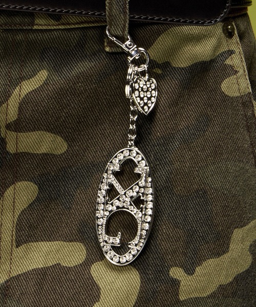 X-girl（エックスガール） キーホルダー XG RHINESTONE KEYRING
