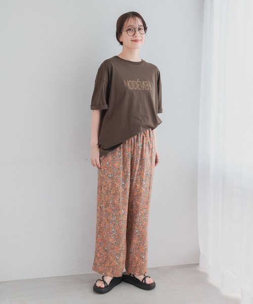 パンツ 「Art Mur」フラワープリントパンツ「プチ・プラスサイズあり」 レディースの画像