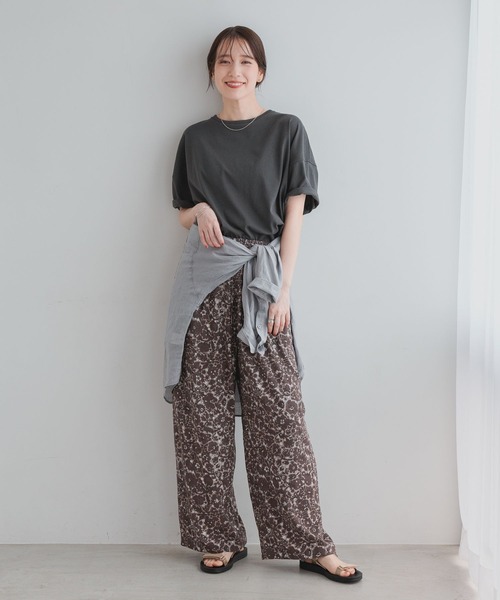 パンツ 「Art Mur」フラワープリントパンツ「プチ・プラスサイズあり」 レディースの画像