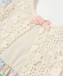 ワンピース 「接触冷感」肩フリルレース花柄&ス...の詳細画像5