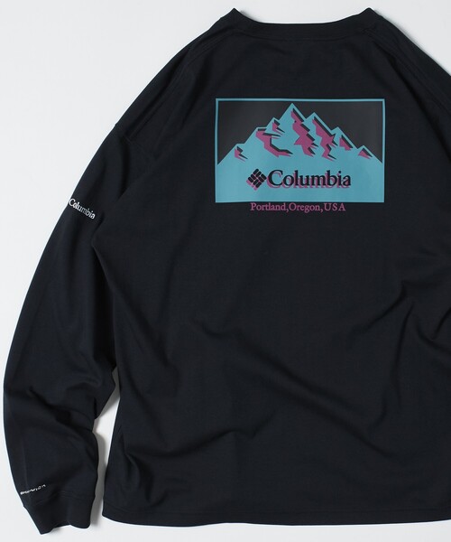 Y*Y様 columbia フリークスストア ブラック FREAK'S STORE（フリークスストア） 「Columbia」長袖Tシャツ MEDIUM