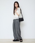 ブラウス シャツ 半袖 ボタンアップパッチワー...の詳細画像2
