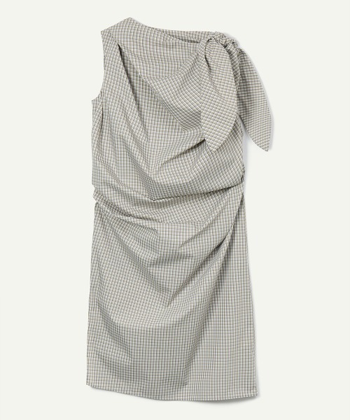 ワンピース 「leinwande」26SS新作 Tucked Ribbon Dressの画像