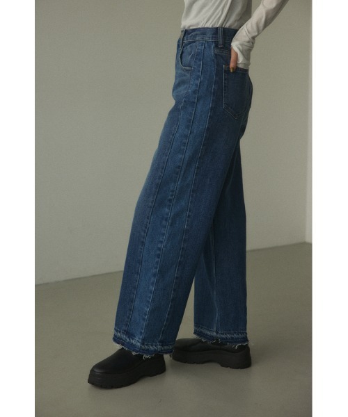 「BLACK BY MOUSSY」 デニムパンツ 24inch ブルー レディース_画像3