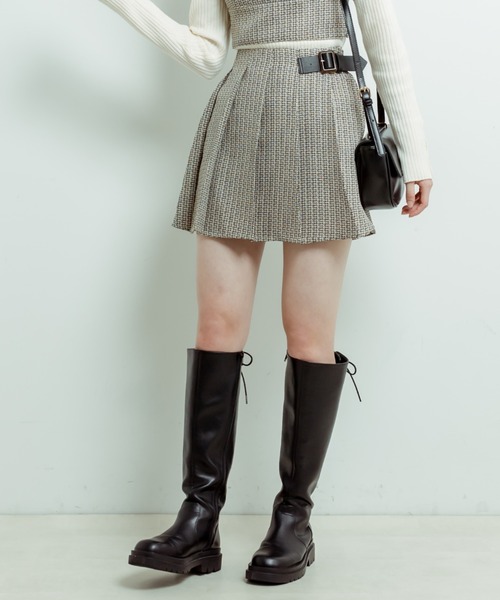 「OLIVE des OLIVE」 プリーツスカート FREE ブラック レディース_画像9