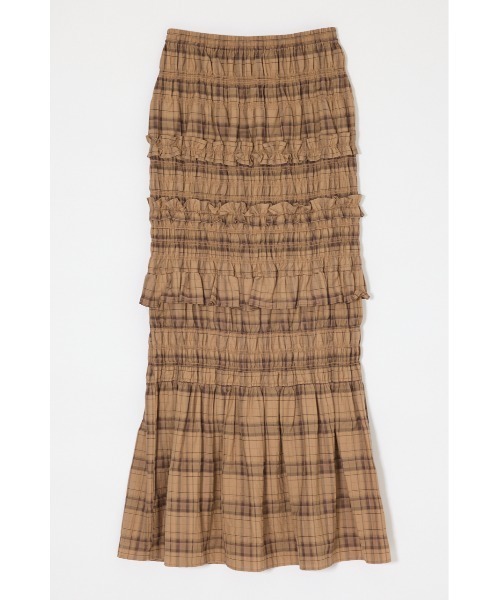 MOUSSY（マウジー） ロング スカート 「セットアップ対応」PLAID
