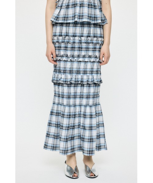 まき MOUSSY（マウジー） ロング スカート 「セットアップ対応」PLAID