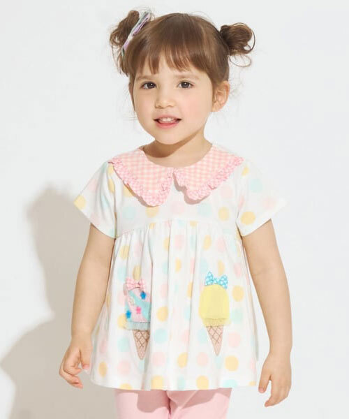 【専用】ベイビーチアー おさかなティアードワンピース＆ねこ襟ピアノチュニック babycheer（ベイビーチアー） チュニック 「サーティワン アイス